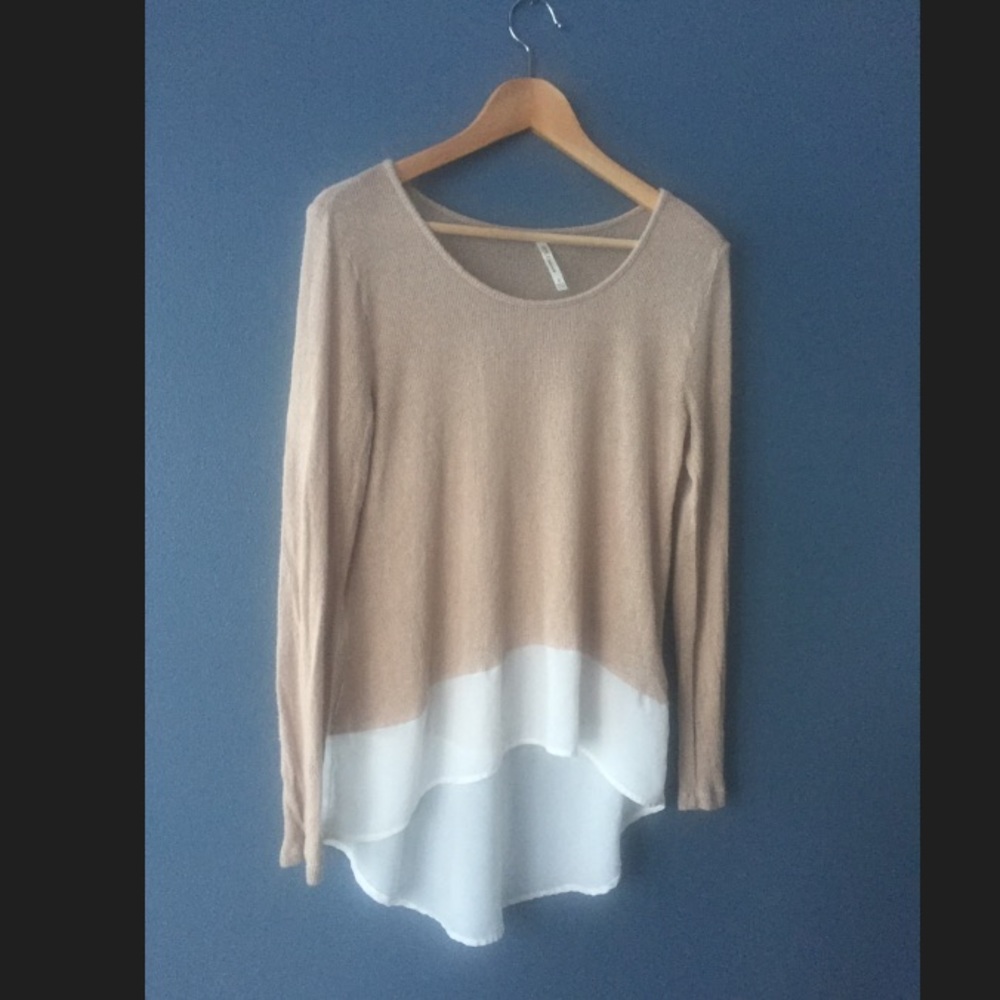Light Brown & White Sweater